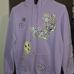 Purple Hoodie with Looney Tunes Characters